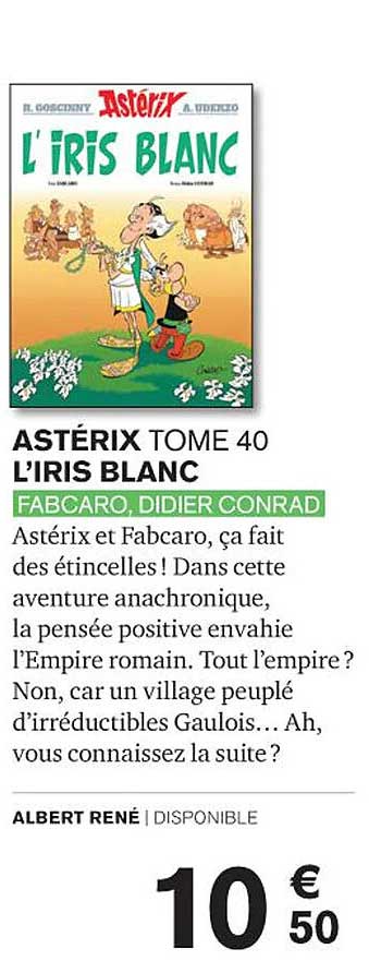 astérix tome 40 l'iris blanc