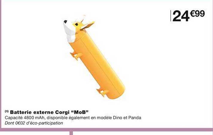 batterie externe corgi "mob"