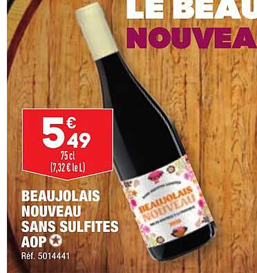 beaujolais nouveau sans sulfites aop