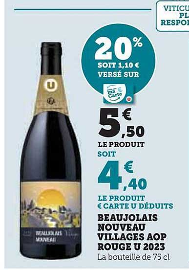 beaujolais nouveau villages aop rouge u 2023