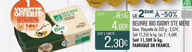 Beurre Bio Isigny Ste Mère