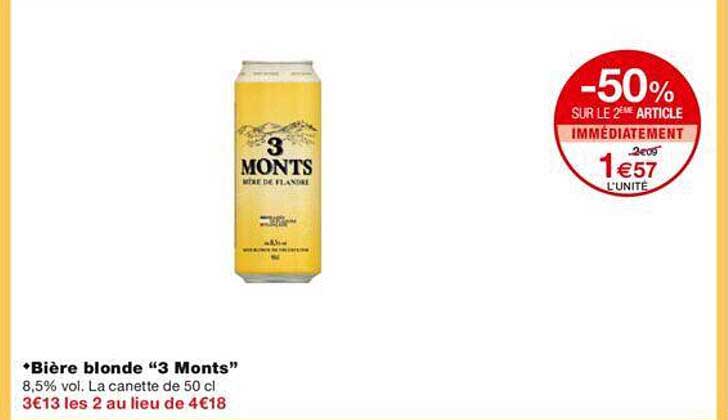 bière blonde "3 monts"