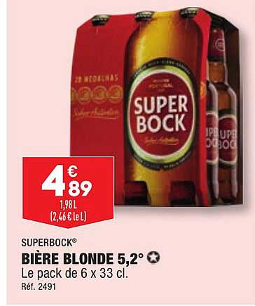 bière blonde 5,2° superbock