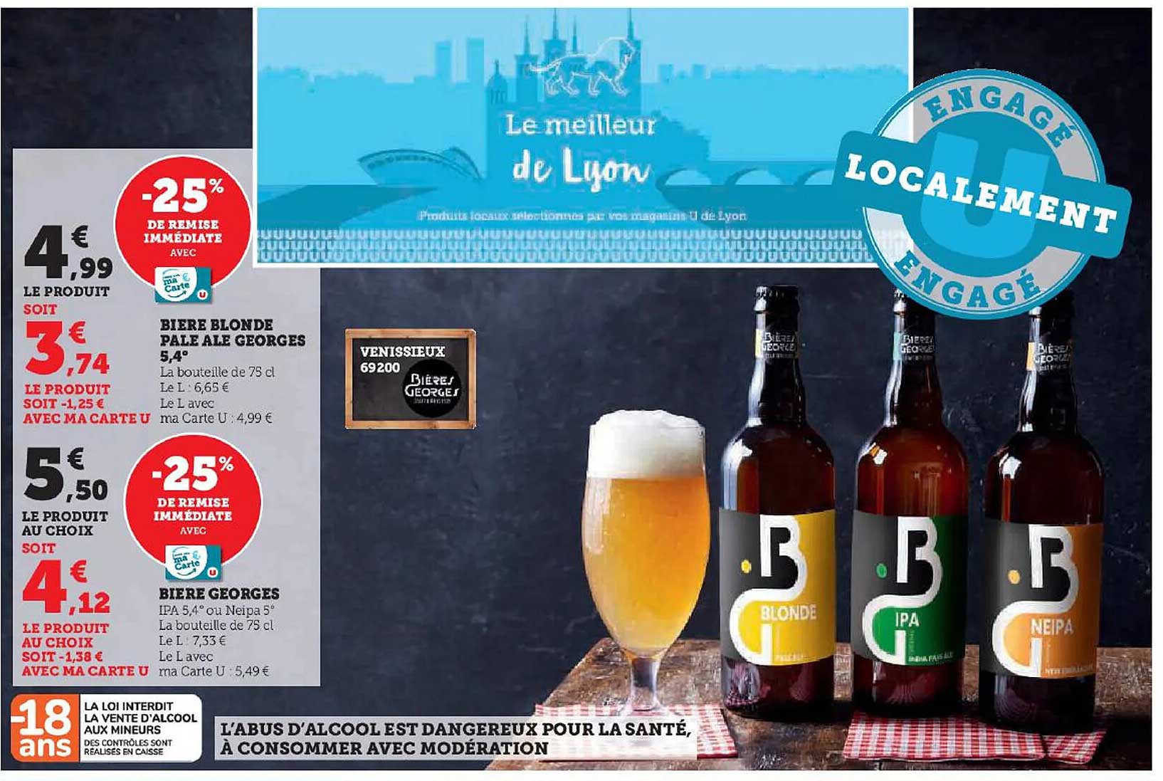 bière blonde pale ale georges 5,4°, bière georges