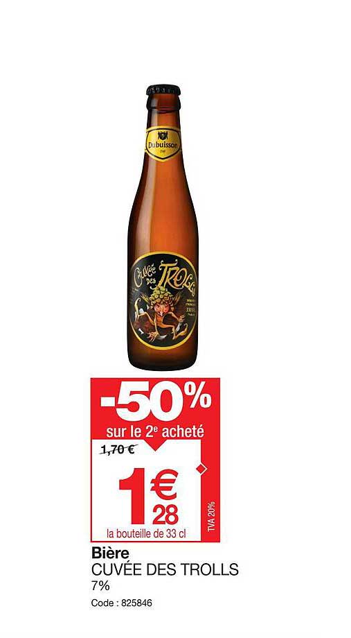 bière cuvée des trolls -50% sur le 2e acheté
