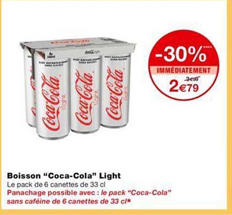 boisson "coca-cola" light