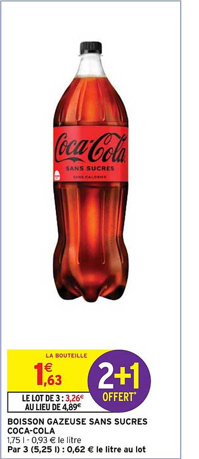 boisson gazeuse sans sucres coca-cola