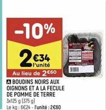 boudins noirs aux oignons et à la fécule de pomme de terre