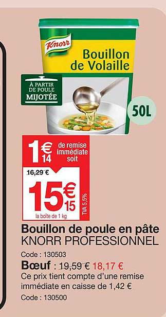 Bouillon De Poule En Pâte Knorr Professionnel