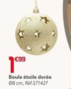 boule étoile dorée