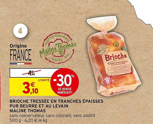 brioche tressée en tranches épaisses pur beurre et au levain maline thomas