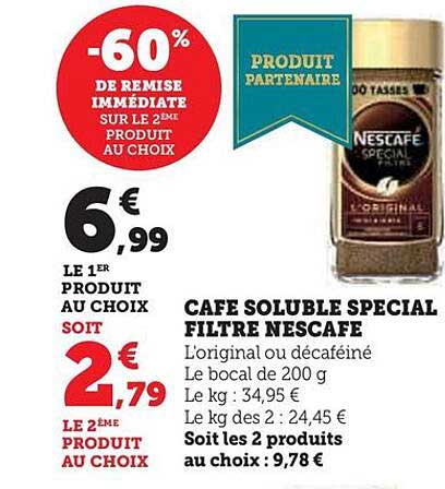 Café Soluble Spécial Filtre Nescafé