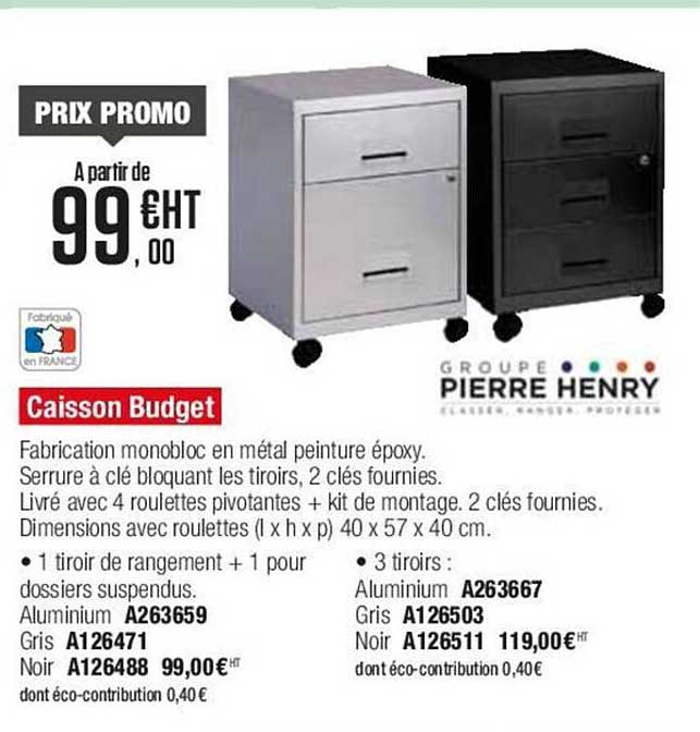 caisson budget groupe pierre henry