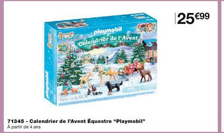 calendrier de 'lavent équestre "playmobil"