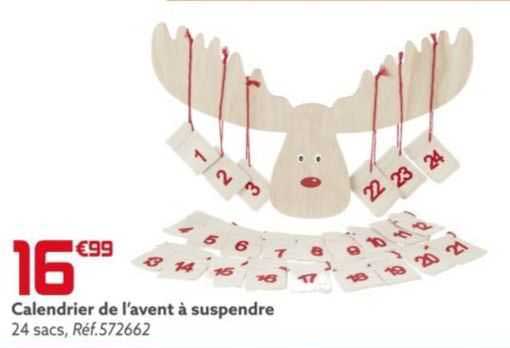 calendrier de l'avent à suspendre