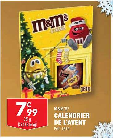 calendrier de l'avent m&m's