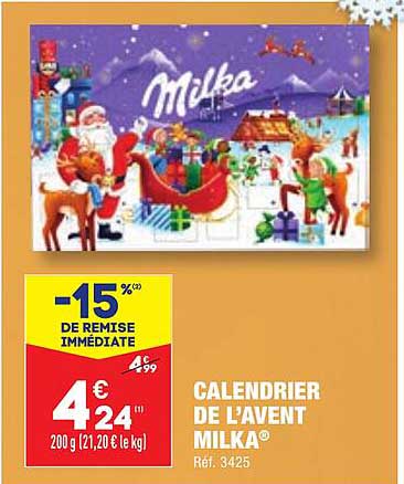 calendrier de l'avent milka