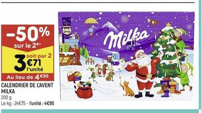 calendrier de l'avent milka