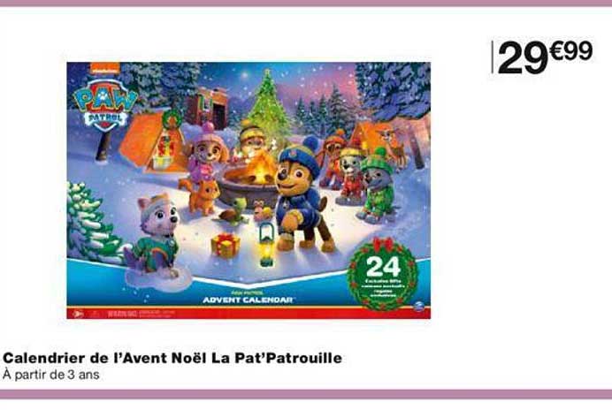 calendrier de l'avent noël la pat patroille