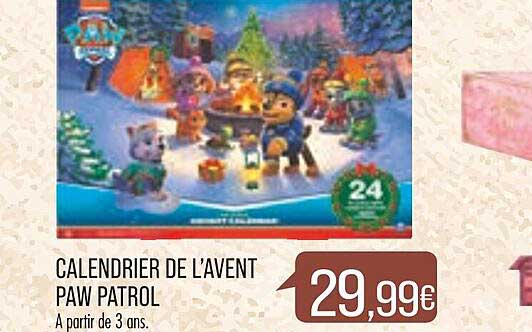 calendrier de l'avent paw patrol