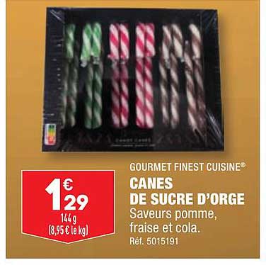 canes de sucre d'orge gourmet finest cuisine