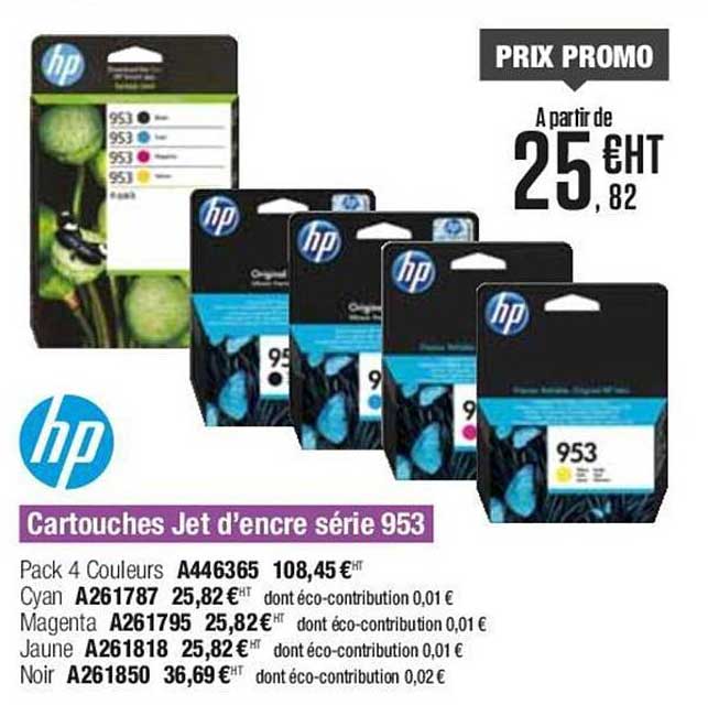 cartouches jet d'encre série 953 hp