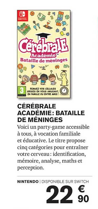 cérébrale académie : bataille de méninges - nintendo