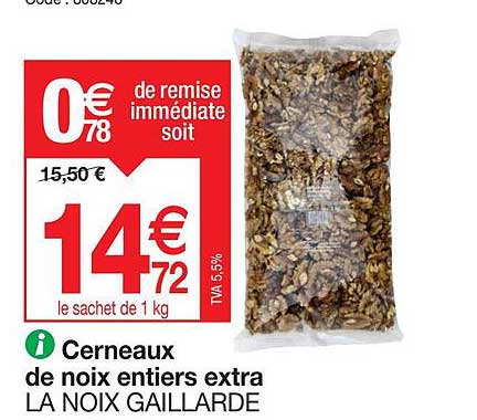 cerneaux de noix entiers extra la noix gaillarde