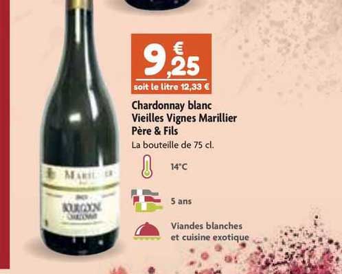 chardonnay blanc vieilles vignes marillier père et fils