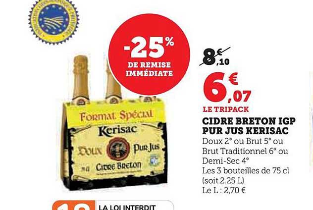 Cidre Breton Igp Pur Jus Kerisac