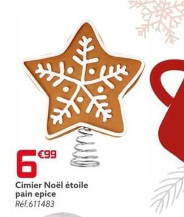 cimier noël étoile pain épice