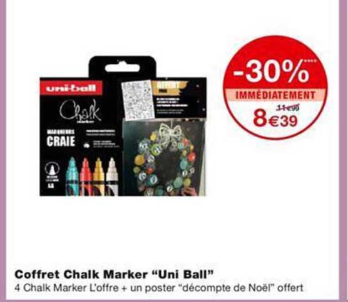 coffret chalk market "uni ball"