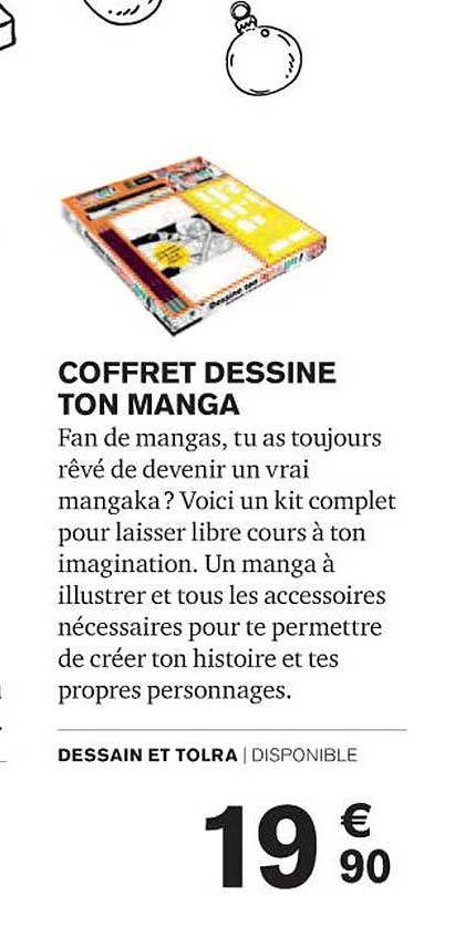 coffret dessiné ton manga