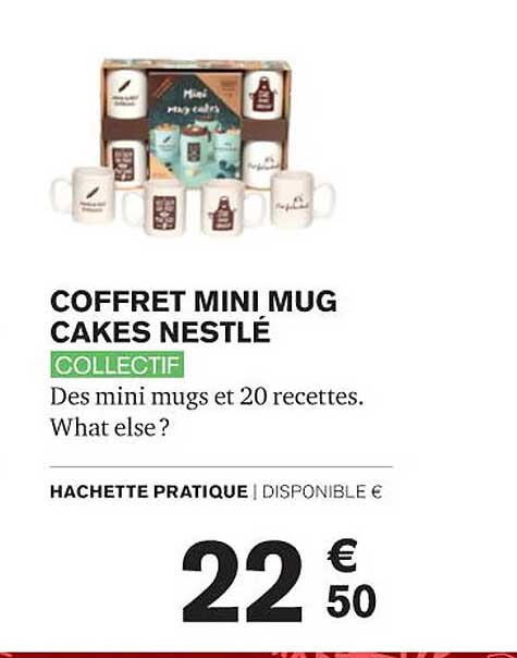 coffret mini mug cakees nestlé collectif