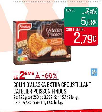 colin d'alaska extra croustillant l'atelier poisson findus