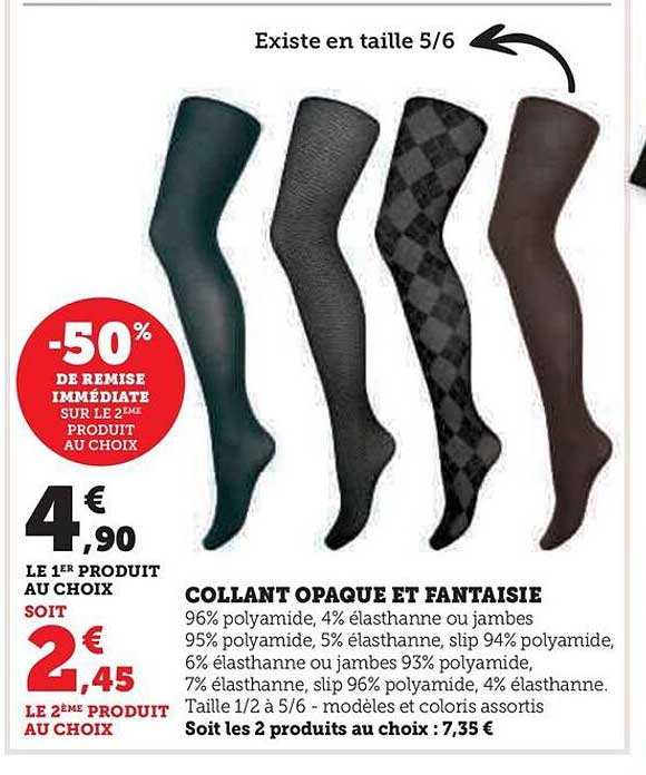 collant opaque et fantaisie