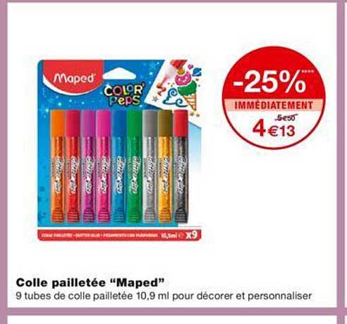 Colle Pailletée "maped"