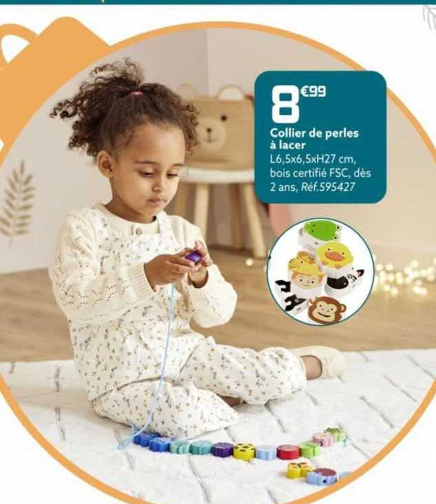 collier de perles à lacer