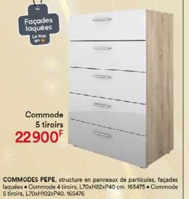 commode 5 tiroirs pepe