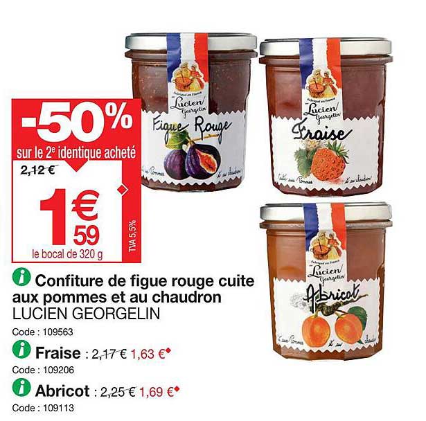 confiture de figue rouge cuite aux pommes et au chaudron lucien georgelin