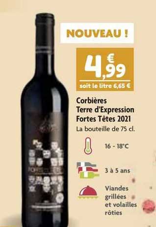 corbières terre d'expression fortes têtes 2021