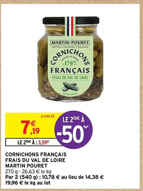 cornichons français frais du val de loire martin pouret
