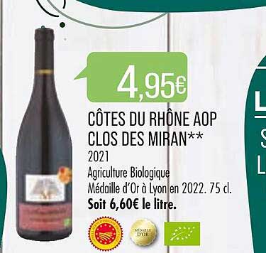 côtes du rhône aop clos des miran**
