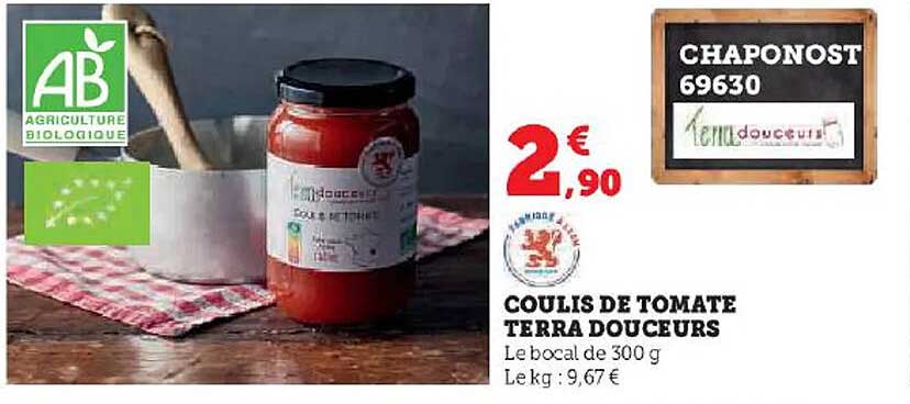 coulis de tomate terra douceurs