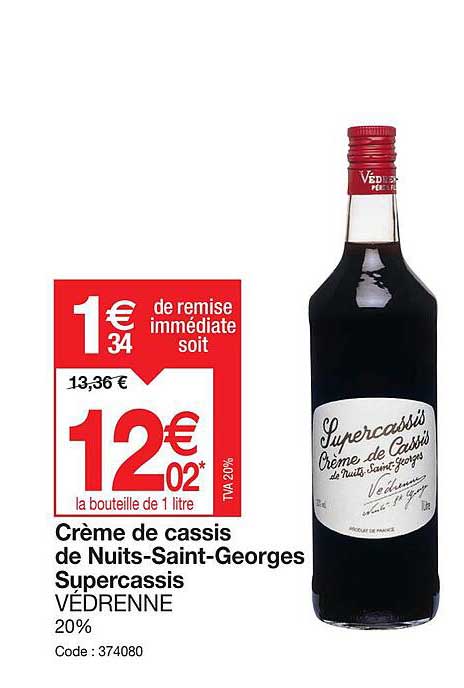 crème de cassis de nuits-saint-georges supercassis védrenne