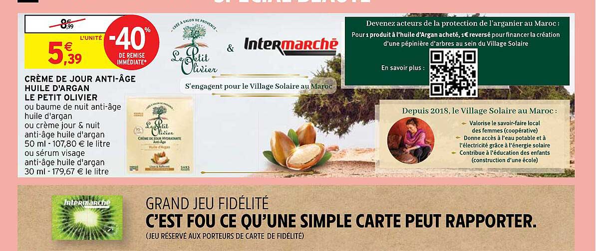 crème de jour anti-âge huile d'argan le petit olivier