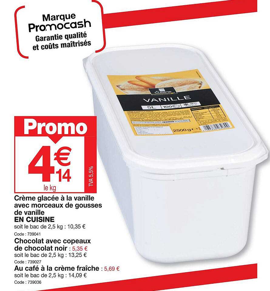 crème glacé à la vanille avvec morceaux de gousses de vanille en cuisine