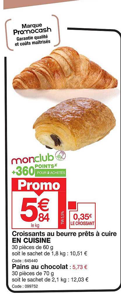 croissants au beurre prêts à cuire en cuisine, pains au chocolat