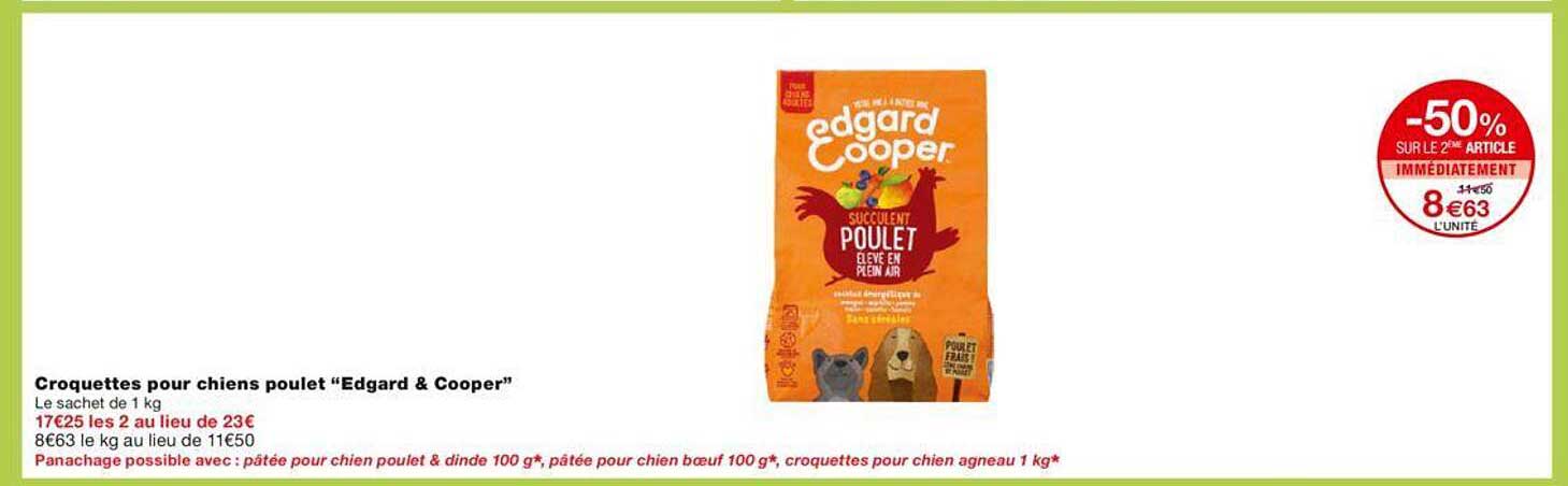 croquettes pour chiens poulet "edgard & cooper