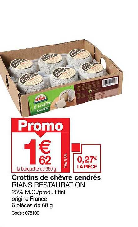 crottins de chèvre cendrés rians restauration